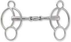 Stubben Easy-Control 3 Ring Horse Gag, 14-mm, 5-in