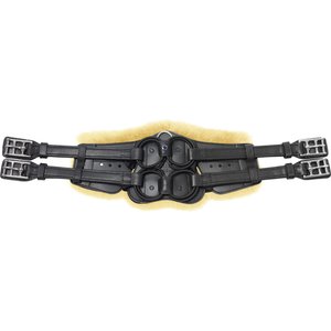 Stubben Equi-Soft Pad Lambskin Horse Girth, Black/White, 46-in