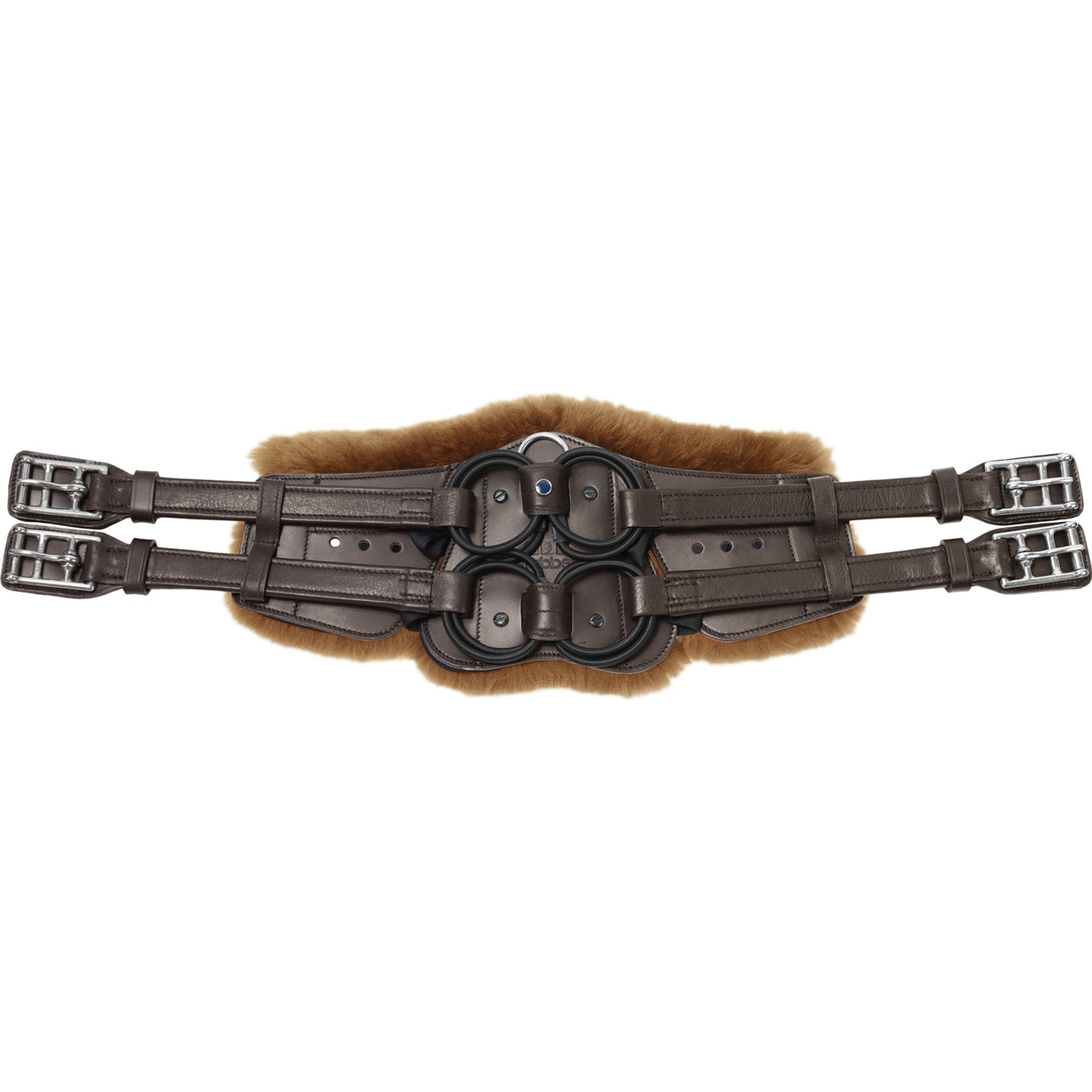 Stubben Equi-Soft Pad Lambskin Horse Girth, Ebony/Brown, 30-in