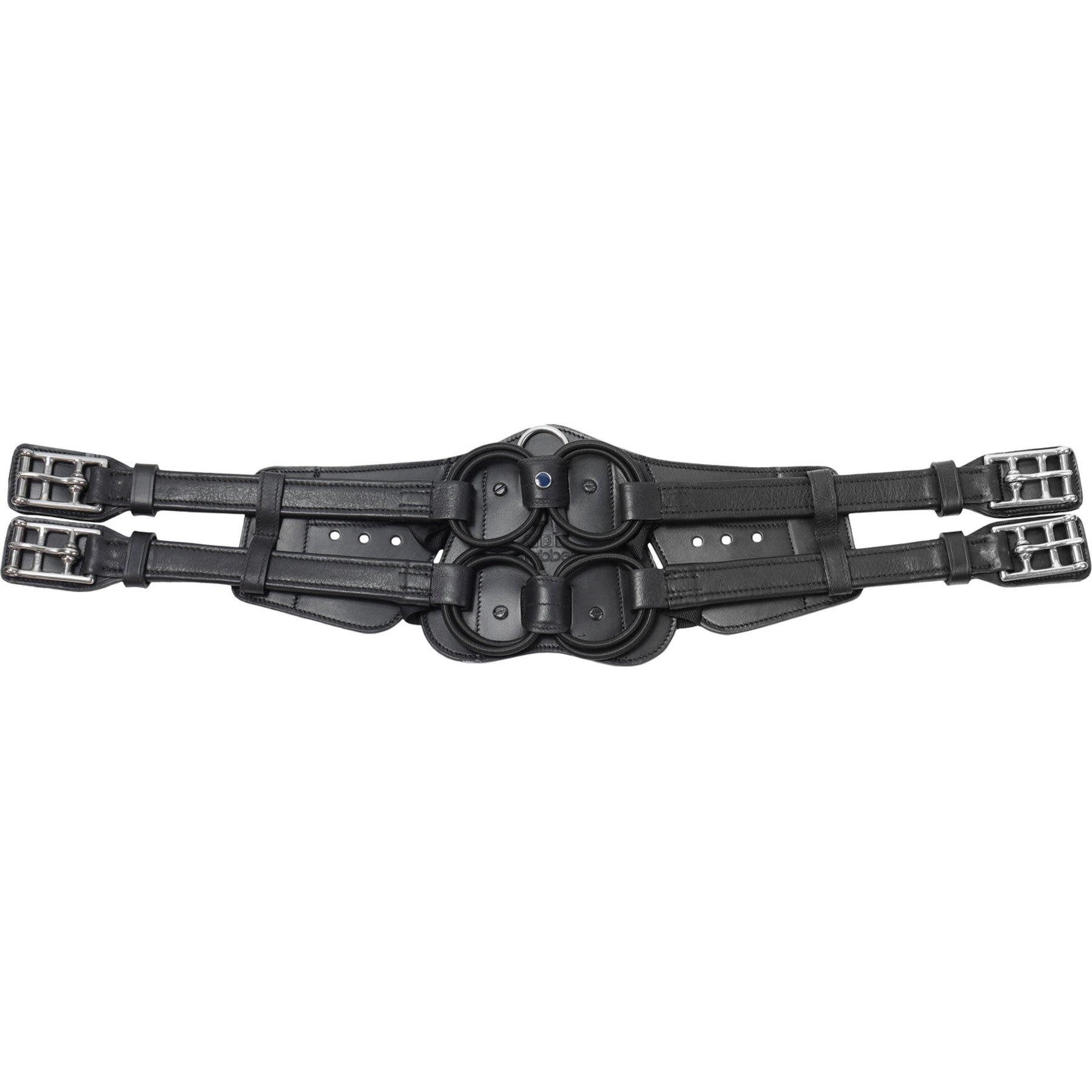 Stubben Equi-Soft Pad Leather Horse Girth, Black/Brown, 46-in