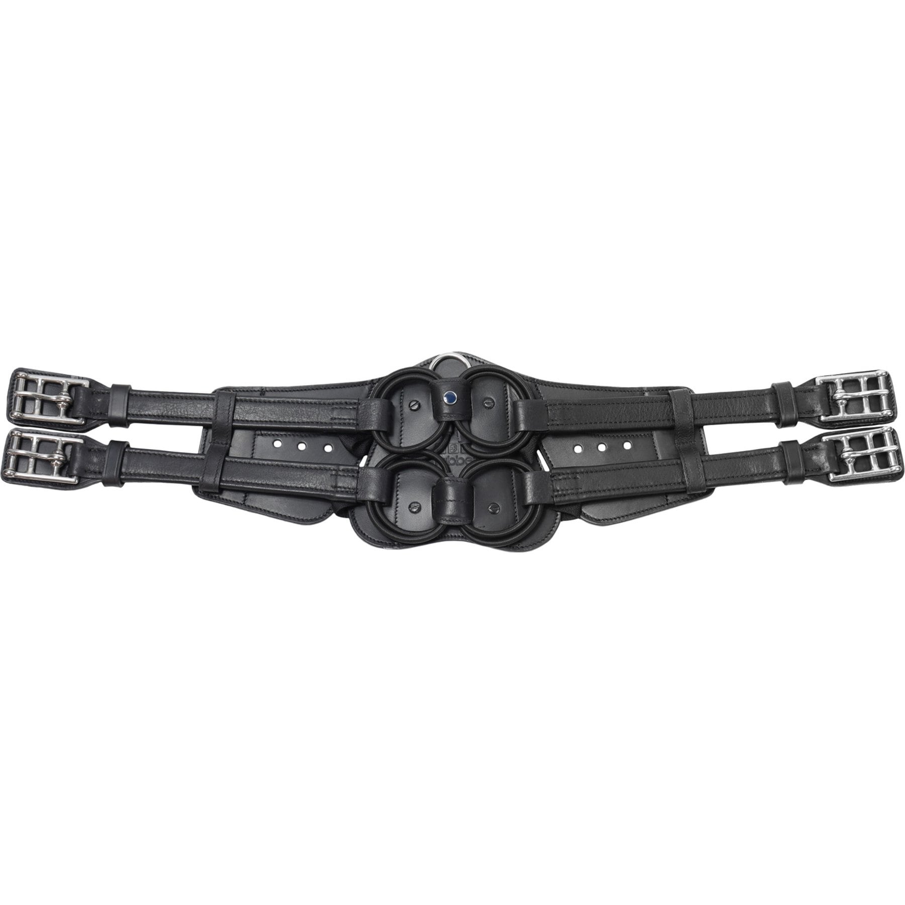 Stubben Equi-Soft Pad Leather Horse Girth, Black/Brown, 52-in