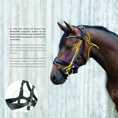 Show full view: Stubben Freedom II Horse Bridle with MagicTack, Black, Full slide 5 of 7