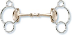 Stubben Golden Wings 3-Ring Horse Gag, 14-mm, 5.5-in
