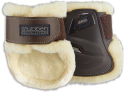 Stubben Hybrid Fetlock Fleece Lined Horse Boots, Brown, Medium