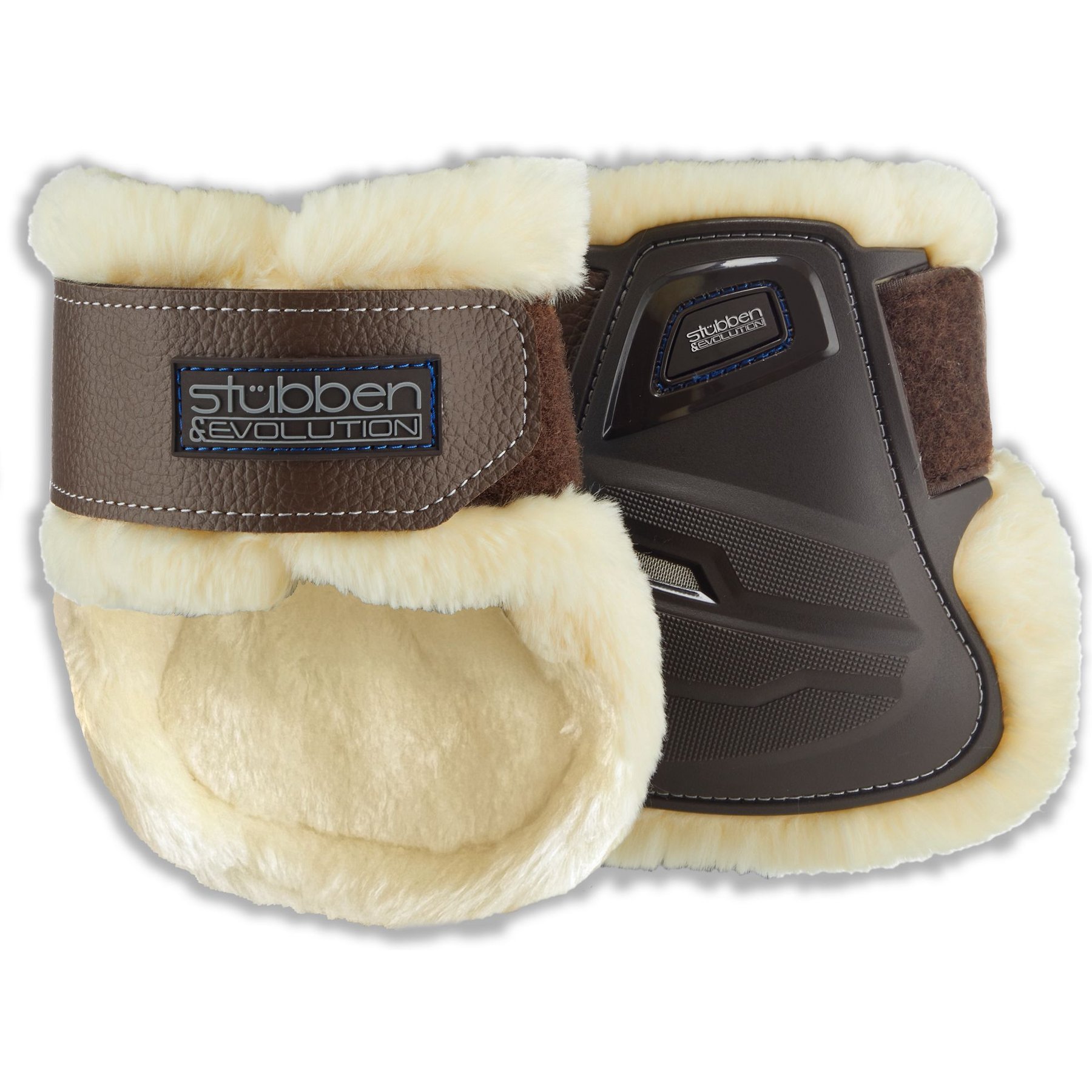 Stubben Hybrid Fetlock Fleece Lined Horse Boots, Brown, Medium