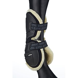 Stubben Hybrid Open Fleece Lined Front Horse Boots, Black, Medium
