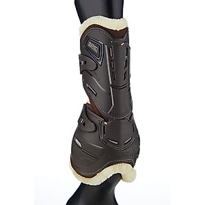 Stubben Hybrid Open Fleece Lined Front Horse Boots, Brown, Large