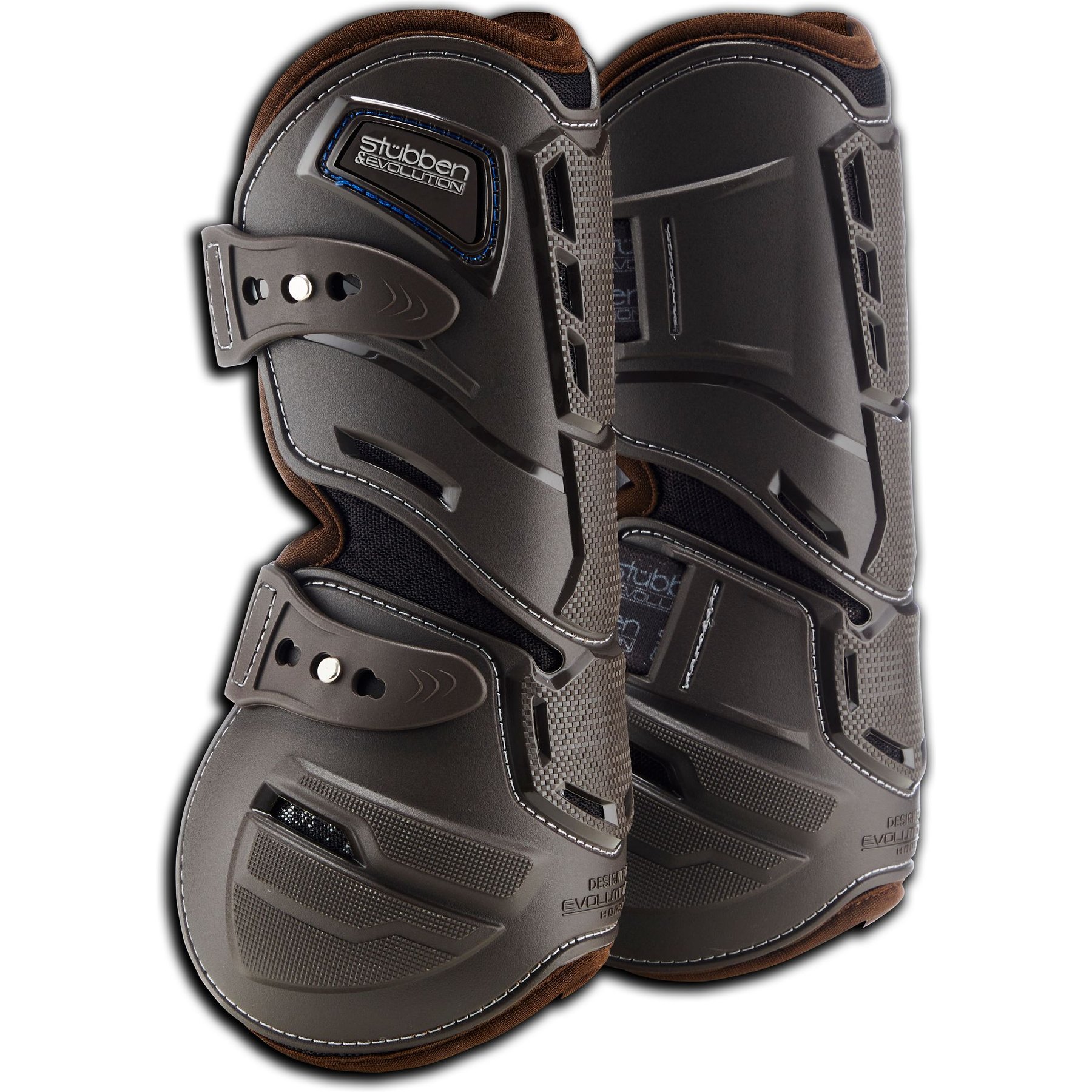 Stubben Hybrid Open Front Horse Boots, Brown, Large