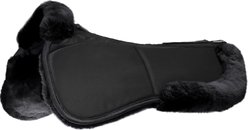 Stubben Streamline Adjuster Lambswool Dressage Horse Half Saddle Pad, Black
