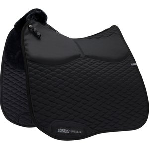 Stubben Streamline Adjuster Lambswool Dressage Horse Saddle Pad, Black