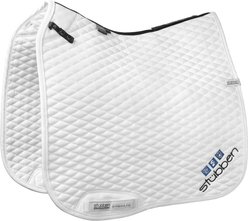 Stubben Streamline Dressage Horse Saddle Pad with Logo, White