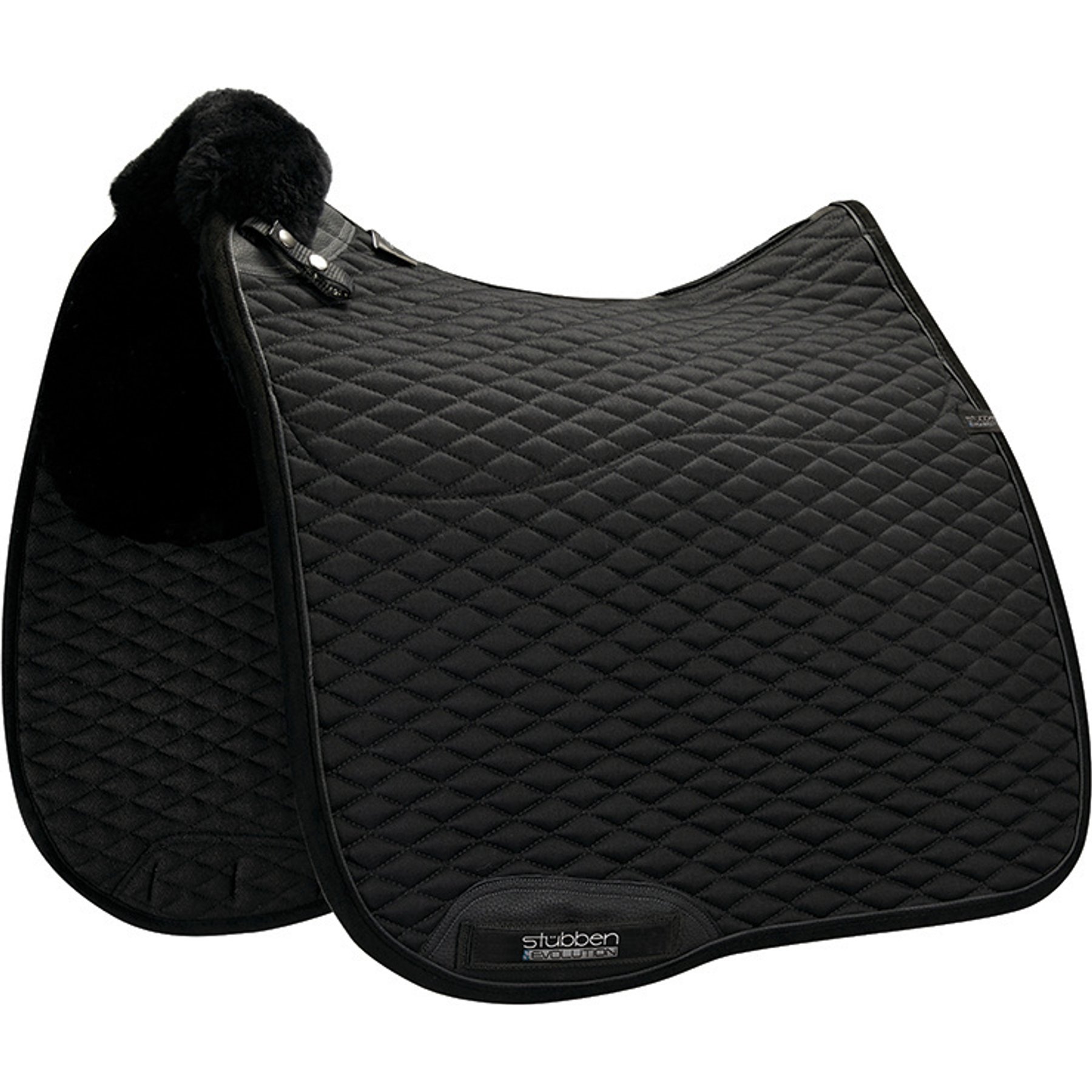 Stubben Streamline Lambswool Dressage Horse Saddle Pad, Black