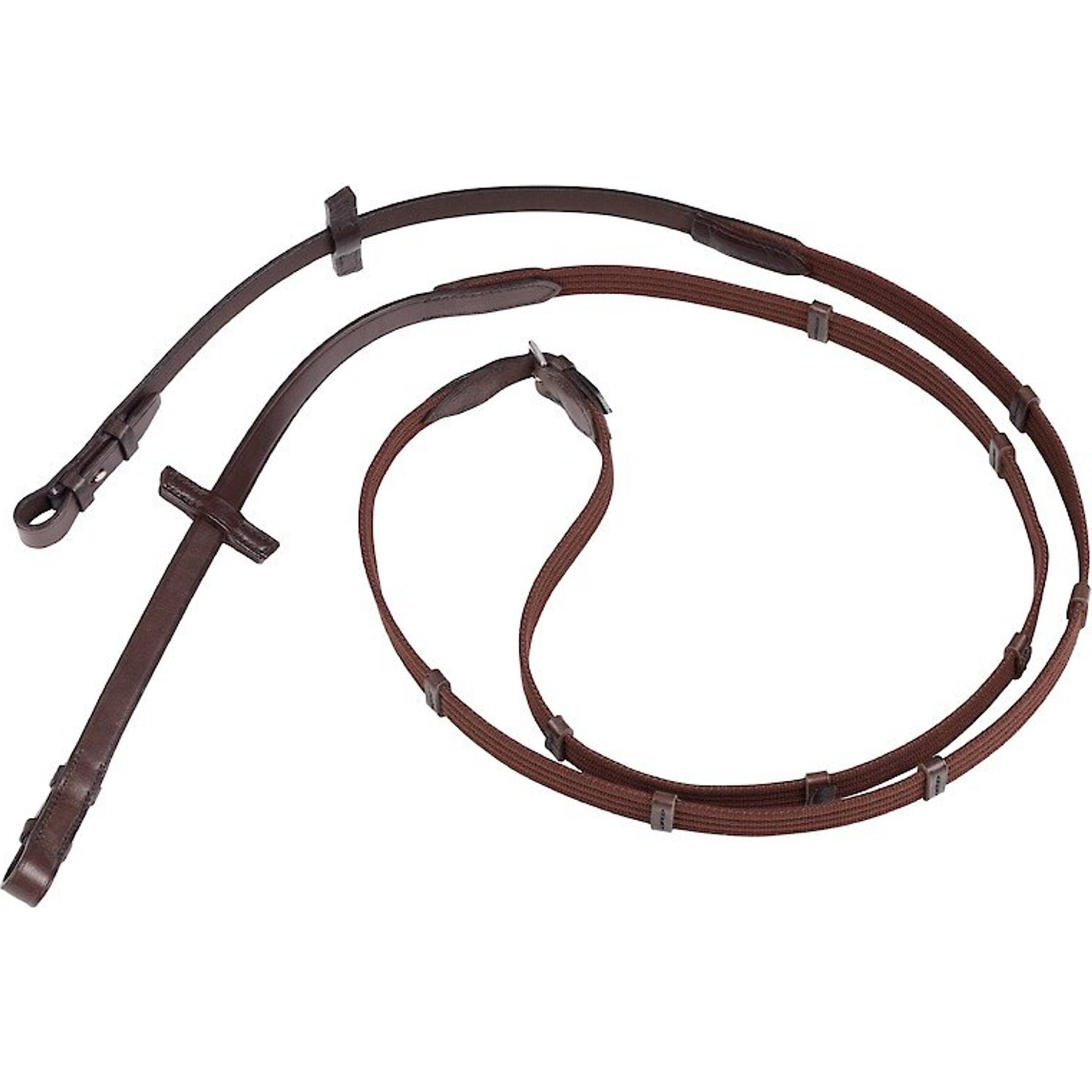 Stubben Webbed Horse Reins, Dark Brown, Cob/Full