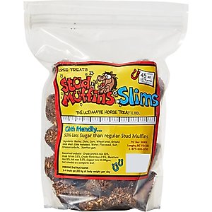 Stud Muffins Slims 50% Less Sugar Molasses Horse Treats, 45-oz bag