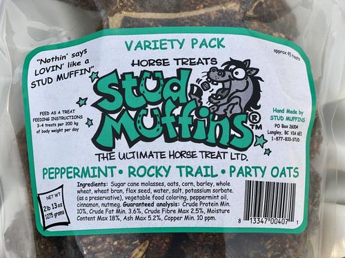 Show full view: Stud Muffins Variety Pack Molasses, Cinnamon & Peppermint Horse Treats, 45-oz bag slide 4 of 7