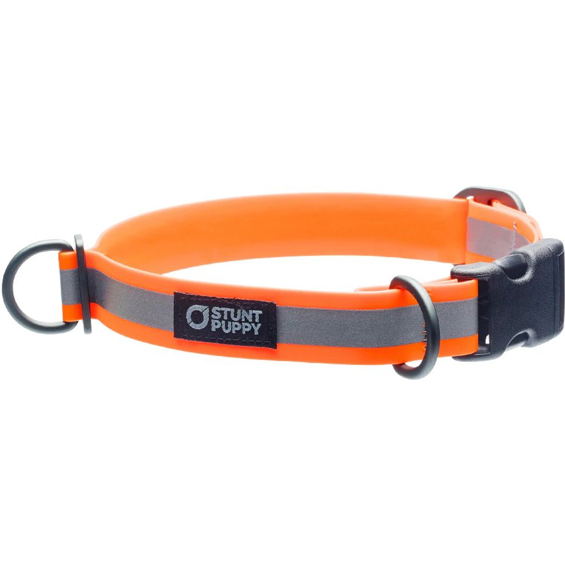 Stunt Puppy Go Dog Glo Dry Standard Dog Collar, Orange, Medium