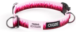 Stunt Puppy Wilderness Everyday Personalized Dog Collar with Custom ID, Pine Pink, Large: 18 to 24-in neck, 1-in wide