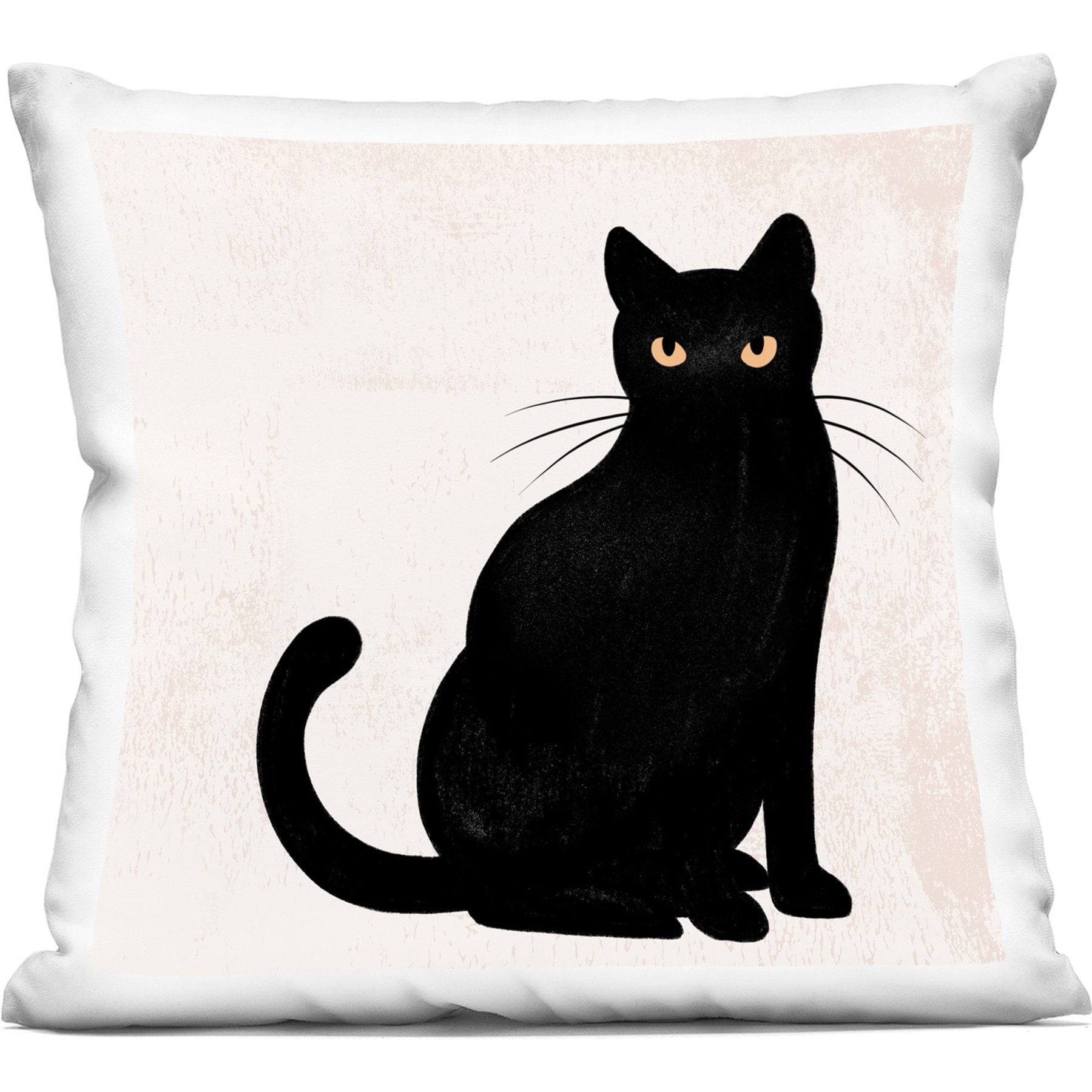 Stupell Industries Black Cat Eyes Silhouette Decorative Printed Throw Pillow, Multicolor, 18 x 18-in