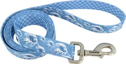Sublime Dog Leash, Blue Waves with Blue Checkers