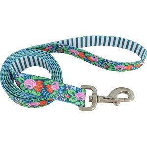 Sublime Dog Leash, Flower Teal Stripe