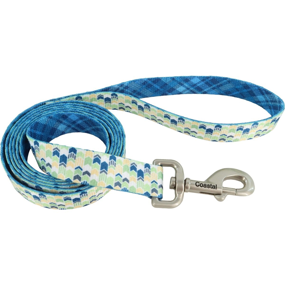 Sublime Dog Leash, Green Yellow & Navy Chevrons