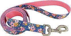 Sublime Dog Leash, Pink & Orange Flowers on Navy