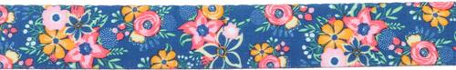 Show full view: Sublime Dog Leash, Pink & Orange Flowers on Navy slide 5 of 7