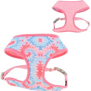 SUBLIME Reversible Dog Harness, Pink Tie Dye with Pink Arrows, XX-Small