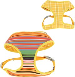 Sublime Reversible Dog Harness, Sublime Stripe with Gold Plaid, Medium: 20-29-in chest