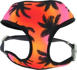 Sublime Reversible Dog Harness, Sunset Palms with Black Grid, Medium: 20-29-in chest