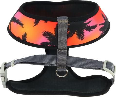 Show full view: Sublime Reversible Dog Harness, Sunset Palms with Black Grid, Medium: 20-29-in chest slide 2 of 8