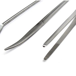 SubstrateSource Stainless Steel Aquarium Aquascaping Kit, 12-in