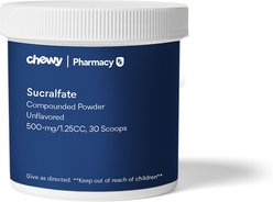 Sucralfate Compounded Unflavored Powder, 500 mg/1.25CC scoop, 30 scoops for Veterinary use
