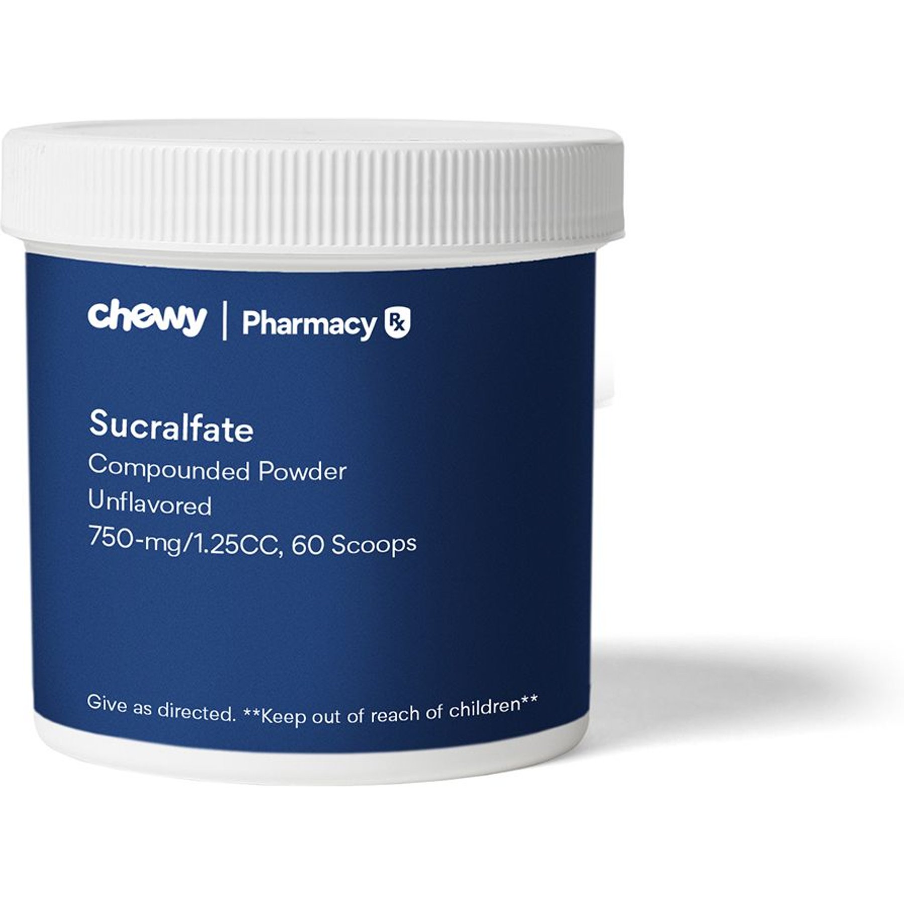 Sucralfate Compounded Unflavored Powder, 750 mg/1.25CC scoop, 60 scoops for Veterinary use