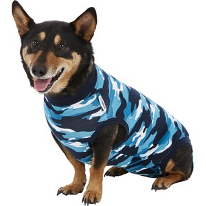 Suitical Recovery Suit for Dogs, Blue Camo, Small +