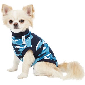 Suitical Recovery Suit for Dogs, Blue Camo, XX-Small