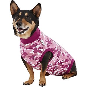 Suitical Recovery Suit for Dogs, Pink Camo, Small +