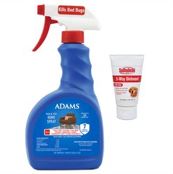 Sulfodene 3-Way Ointment for Dogs, 2-fl oz & ADAMS Flea & Tick Home Spray, 24-fl oz bottle