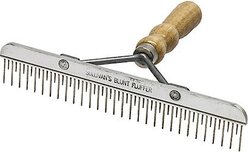 Sullivan Supply Wood Handle Blunt Tooth Fluffer Farm Animal Comb