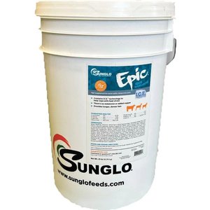 Sunglo Epic I.C.E. Hair & Wool Show Cattle, Sheep & Goat Supplement, 25-lb bucket