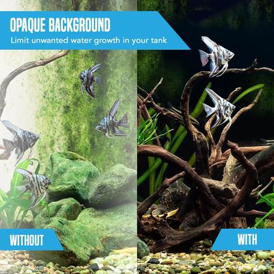 Show full view: SunGrow 2 Sides Blue or Black Aquarium Background Turtle & Betta Fish Tank Backdrop Decoration slide 4 of 8