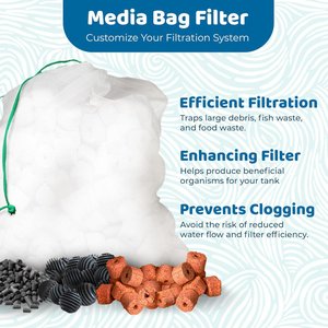 SunGrow Activated Carbon Aquarium Filter Media Bag for Betta Fish Tank Maintenance, 10 count