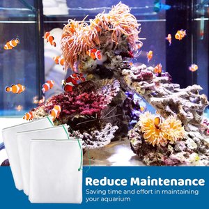 SunGrow Activated Carbon Aquarium Filter Media Bag for Betta Fish Tank Maintenance, 10 count