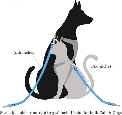 Show full view: SunGrow Adjustable Safety Tether Dog & Cat Seat Belt Travel Accessories, 2 count, Blue slide 8 of 9
