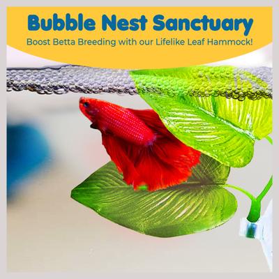 Show full view: Vila African Dwarf Frog & Betta Bed Leaf Hammock with Suction Cups Fish Sleeping Pad Tank & Aquarium Plastic Plants, 3 count slide 5 of 7