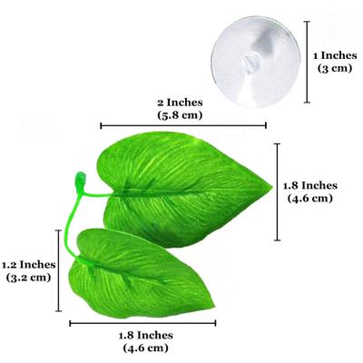 Show full view: Vila African Dwarf Frog & Betta Bed Leaf Hammock with Suction Cups Fish Sleeping Pad Tank & Aquarium Plastic Plants, 3 count slide 6 of 7