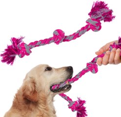 SunGrow Aggressive Chewers Interactive Tug of War & Teething Dog Rope Toy, 2 Count
