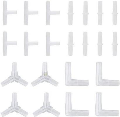 Show full view: SunGrow Airline Tubing Connectors for Betta & Turtle Tank, Fish Aquarium Bubbler Air Pump Accessories, 40 count slide 1 of 8