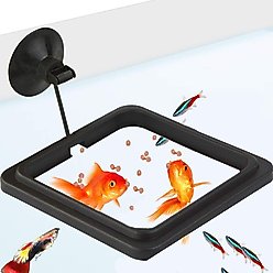 SunGrow Aquarium Betta Fish & Turtle Tank Food Automatic Flakes & Pellet Feeder Feeding Ring