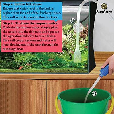 Show full view: SunGrow Aquarium Siphon Vacuum Cleaner, Gravel Cleaning Tool for Fish & Turtle Tank slide 5 of 7